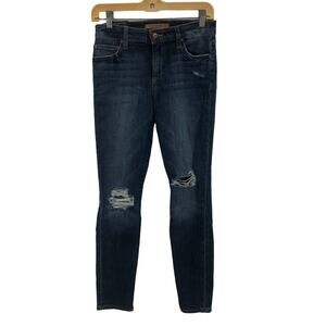 Joe's Women's Distressed TRSAVN5968 Denim Skinny Ankle Jeans Aveline Blue SZ 26